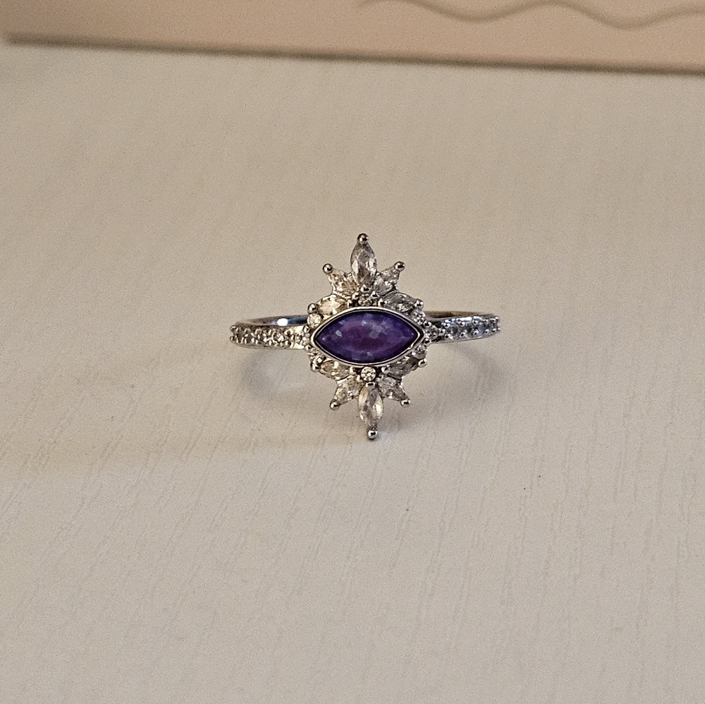 Amethyst Fire Opal Ring Size 9